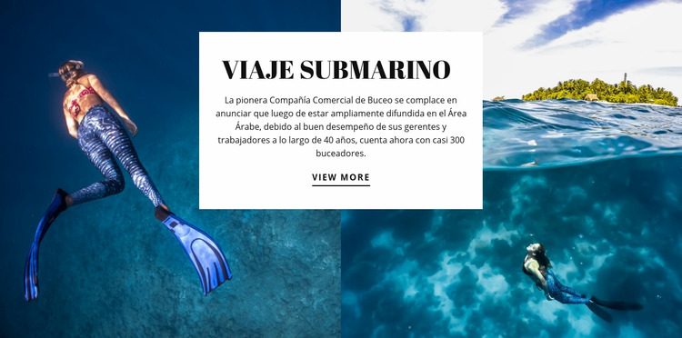 Viaje submarino Plantilla Joomla