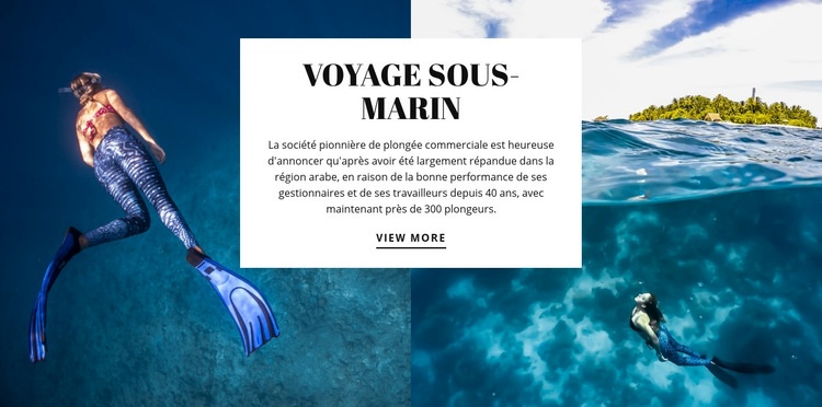 Voyage sous-marin Conception de site Web