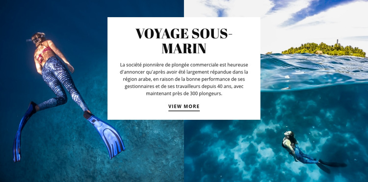 Voyage sous-marin Modèle de site Web