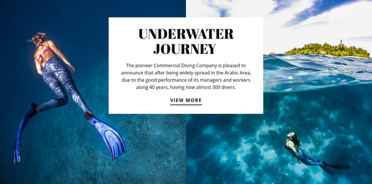 Underwater journey Homepage Design