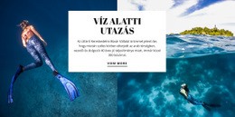 Víz Alatti Utazás - Ingyenes Webhelysablon