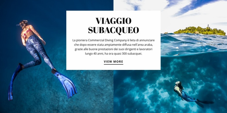 Viaggio subacqueo Modelli di Website Builder