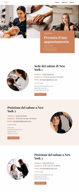 Entra In Contatto Con Il Glamour - Mockup Di Sito Web Professionale Personalizzabile