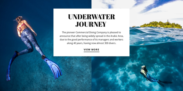 Underwater journey Joomla Page Builder