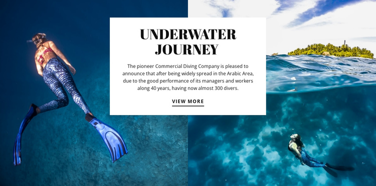Underwater journey One Page Template