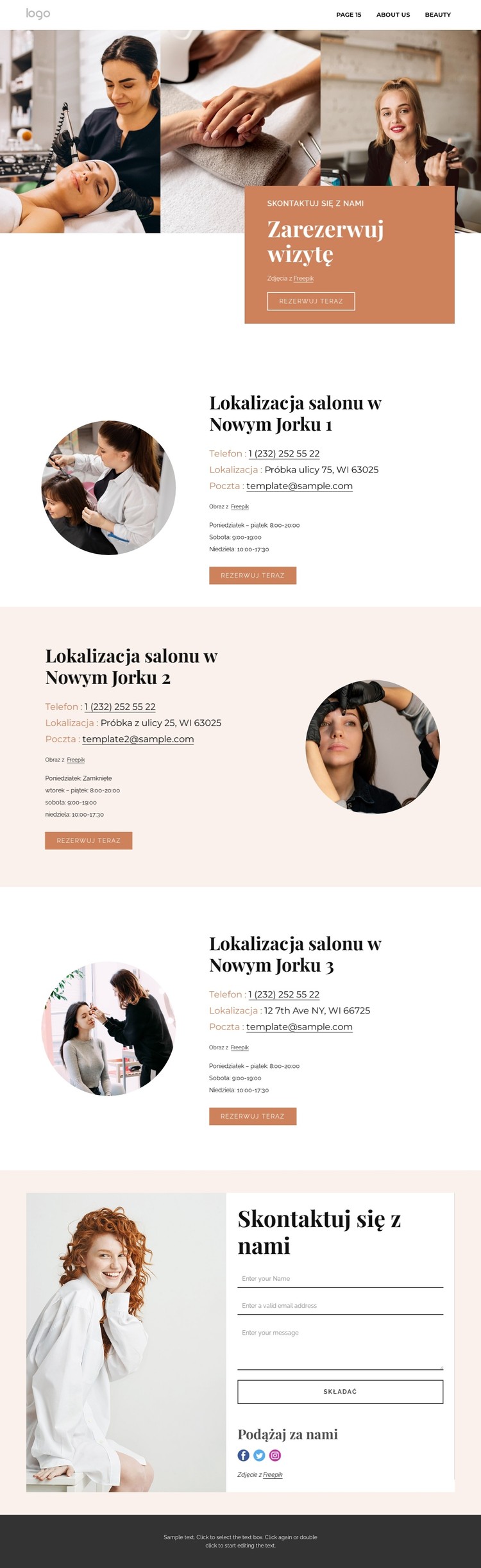 Skontaktuj się z glamour Szablon CSS