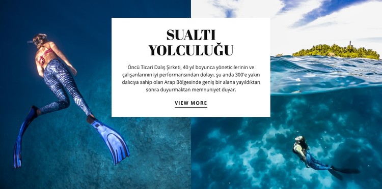 Sualtı yolculuğu CSS Şablonu