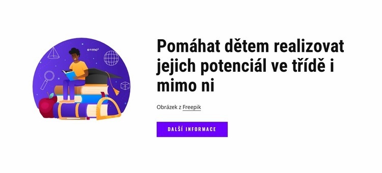 Pomáháme dětem realizovat jejich potenciál ve třídě Šablona HTML