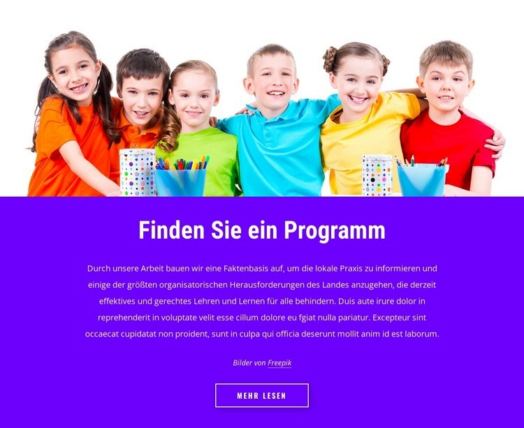 Finden Sie ein Programm Eine Seitenvorlage