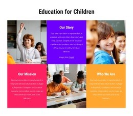Education For Children - Site With HTML Template Download