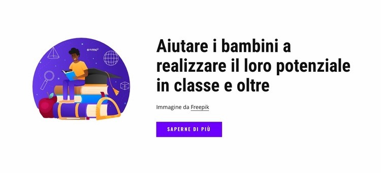 Aiutiamo i bambini a realizzare il loro potenziale in classe Modello HTML5