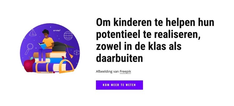 Wij helpen kinderen hun potentieel in de klas te realiseren Website Builder-sjablonen