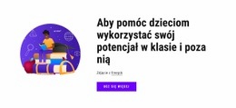 Pomagamy Dzieciom Realizować Swój Potencjał W Klasie - Szablon Makiety Strony Internetowej