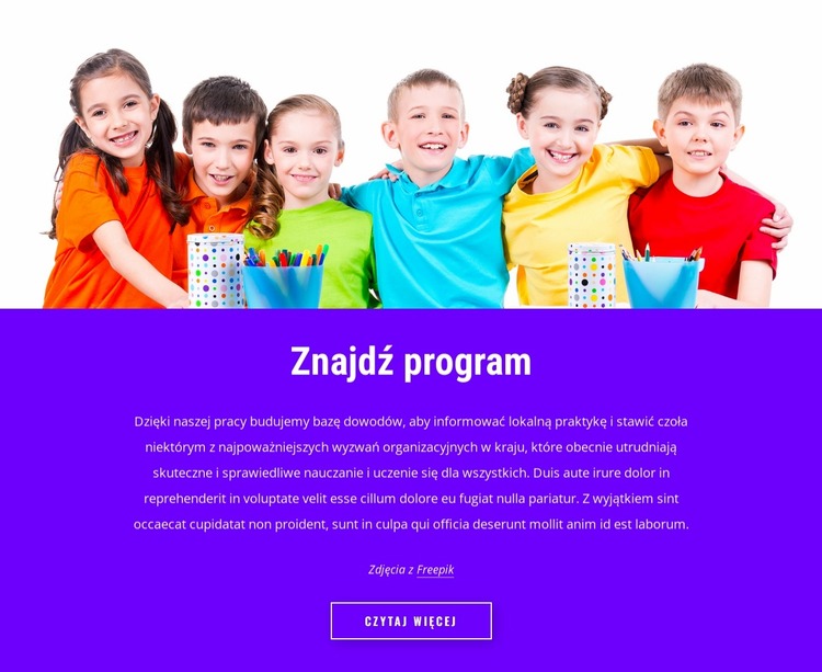 Znajdź program Szablon Joomla