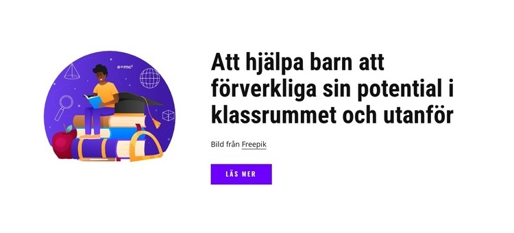 Vi hjälper barn att förverkliga sin potential i klassrummet Webbplats mall