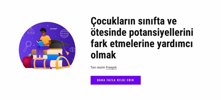 Çocukların sınıfta potansiyellerini fark etmelerine yardımcı oluyoruz Şablon