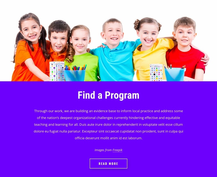 Find a program Website Design