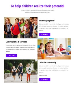 We Help Children Realize Their Potential Free CSS Website Template
