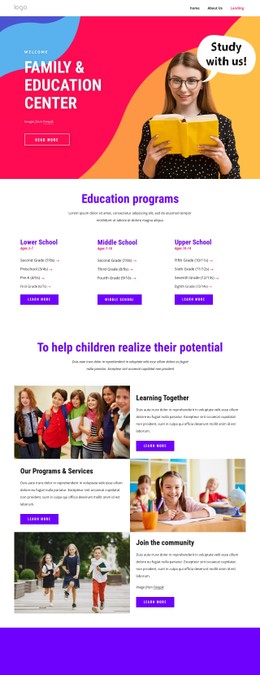 The Family Support And Education Center Landing Page