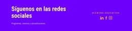 Manténgase Conectado Con Nosotros En Las Redes Sociales - Design HTML Page Online