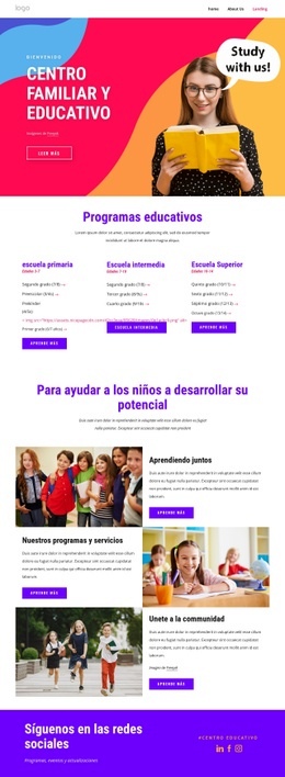 Maqueta De Sitio Web Exclusiva Para El Centro De Apoyo Y Educación Familiar.
