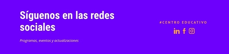 Manténgase conectado con nosotros en las redes sociales Página de destino