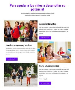Ayudamos A Los Niños A Desarrollar Su Potencial.: Plantilla De Página HTML