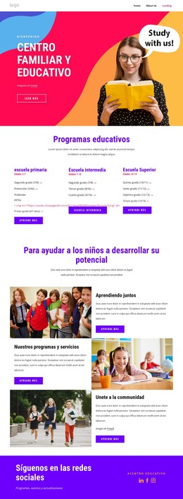 El Centro De Apoyo Y Educación Familiar.: Plantilla De Página HTML