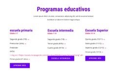 Programas Educativos: Página De Destino HTML5