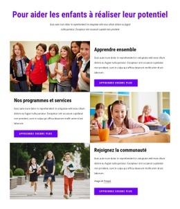 Créateur De Site Web Pour Nous Aidons Les Enfants À Réaliser Leur Potentiel