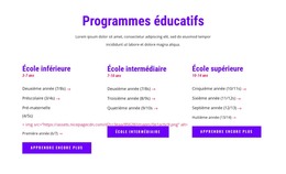Programmes Éducatifs - Modèle De Page HTML