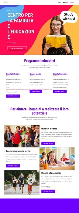 Mockup Di Sito Web Esclusivo Per Il Centro Di Sostegno Ed Educazione Alla Famiglia