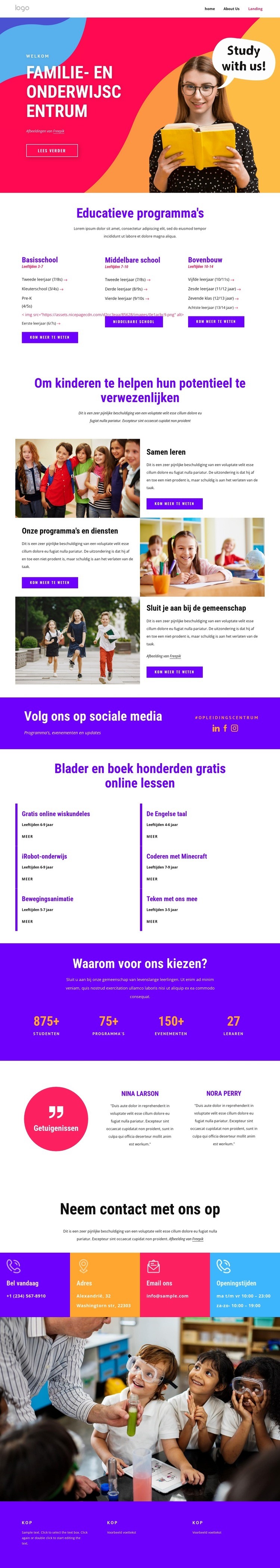 Het Familieondersteunings- en educatiecentrum Html Website Builder