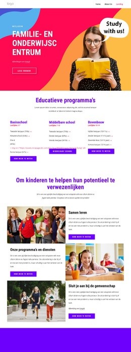 Exclusief Websitemodel Voor Het Familieondersteunings- En Educatiecentrum