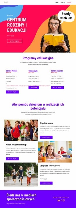 Ekskluzywna Makieta Strony Internetowej Dla Centrum Pomocy I Edukacji Rodziny