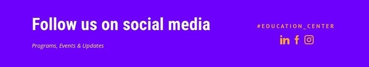 Håll kontakten med oss på sociala medier Html webbplatsbyggare