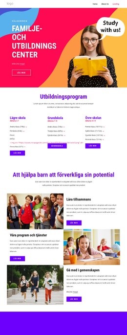 Redo Att Använda Webbplatsdesign För Familjens Stöd- Och Utbildningscenter