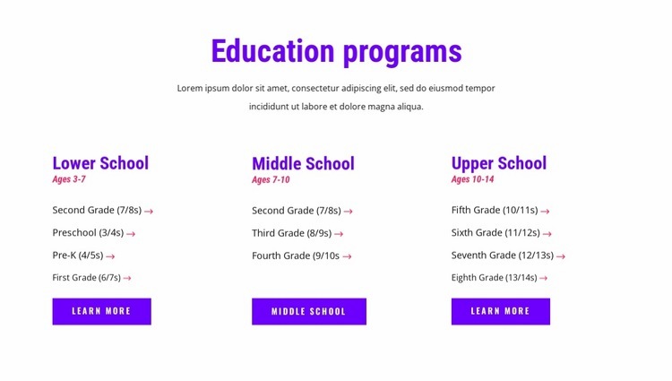 education programs Webflow Template Alternative