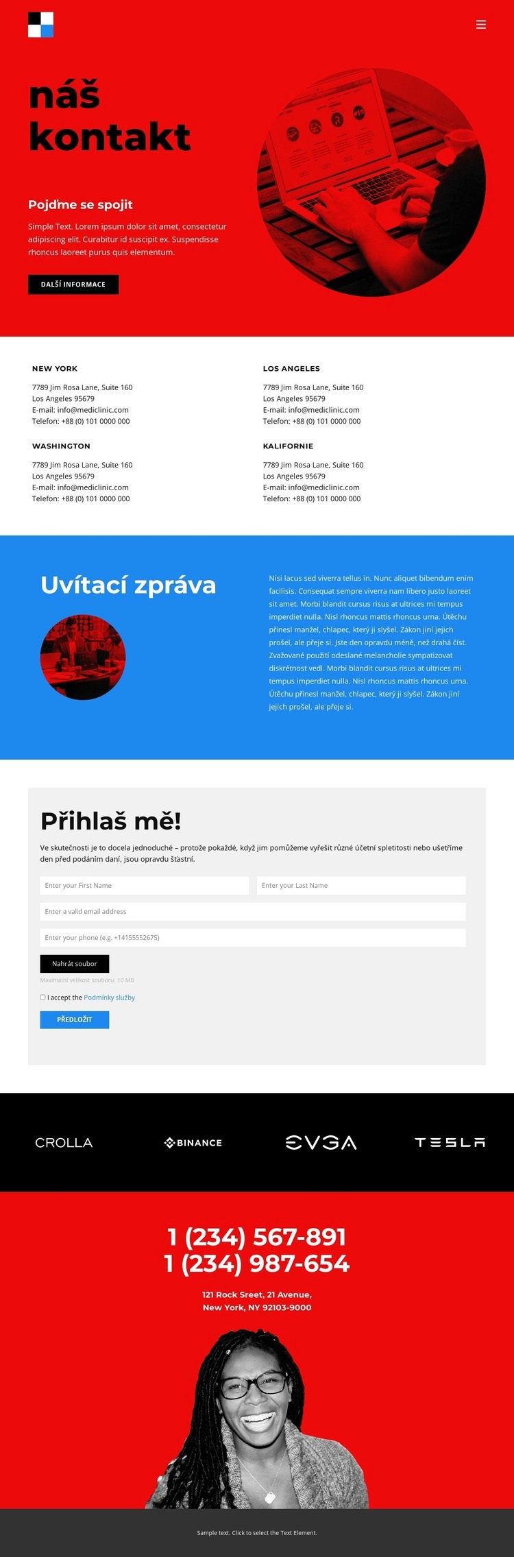 Kontakty na brandingové agentury Šablona HTML