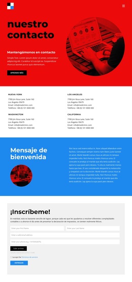 Diseño Del Sitio Web Para Contactos De Agencias De Branding