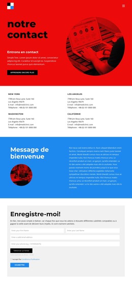 HTML Réactif Pour Contacts De L'Agence De Marque