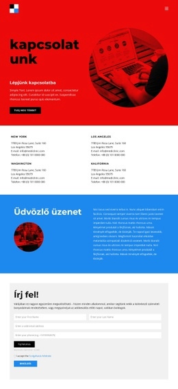 Kapcsolatfelvételi Oldal