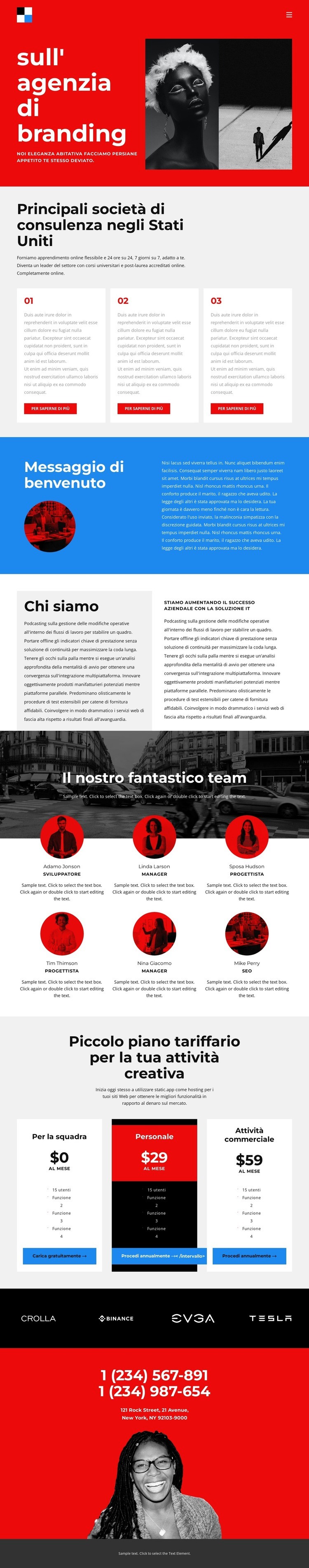 Tutto sul nostro marchio Mockup del sito web