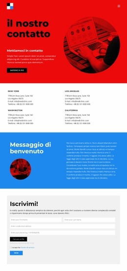 Contatti Dell'Agenzia Di Branding Modello Reattivo HTML5