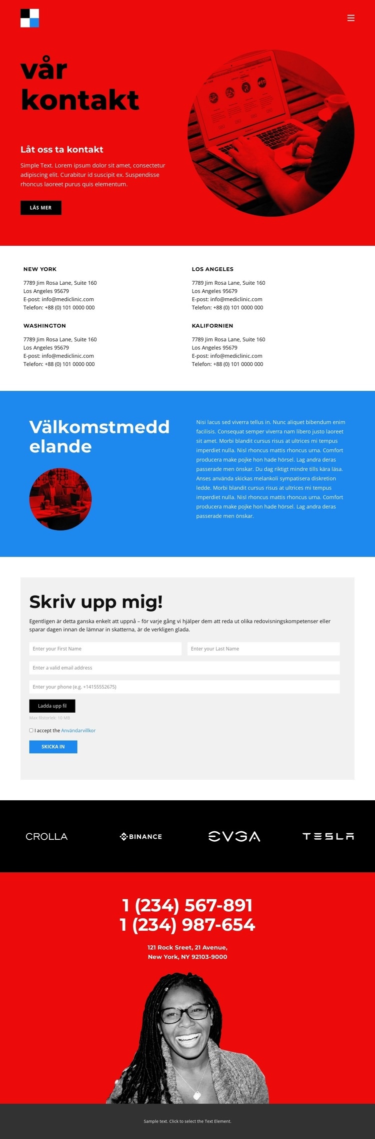 Märkesbyråkontakter Hemsidedesign