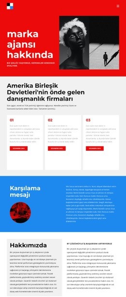 Markamızla Ilgili Her Şey - Bir Sayfalık HTML Şablonu