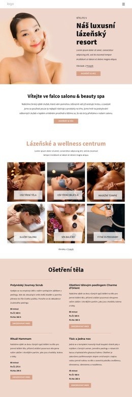 Luxusní Lázeňský Resort – Jednoduchá Šablona Webu