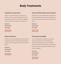 Different Kinds Of Body Treatment Free CSS Website Template