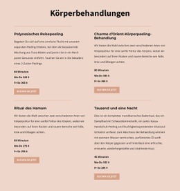 Website-Maker Für Verschiedene Arten Der Körperbehandlung