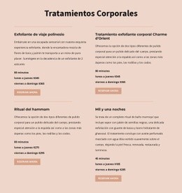 Diferentes Tipos De Tratamiento Corporal. - Free HTML Website Builder